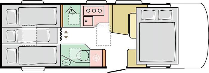 Adria Sonic 700 sl - notte